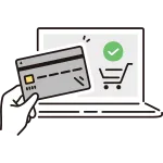 Online Shopping Credit Card Payment SVG Icon